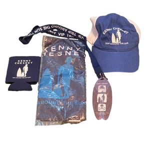 Kenny Chesney Trip Around The Sun Tour 2018 VIP Package Flag Hat Cozy Lanyard
